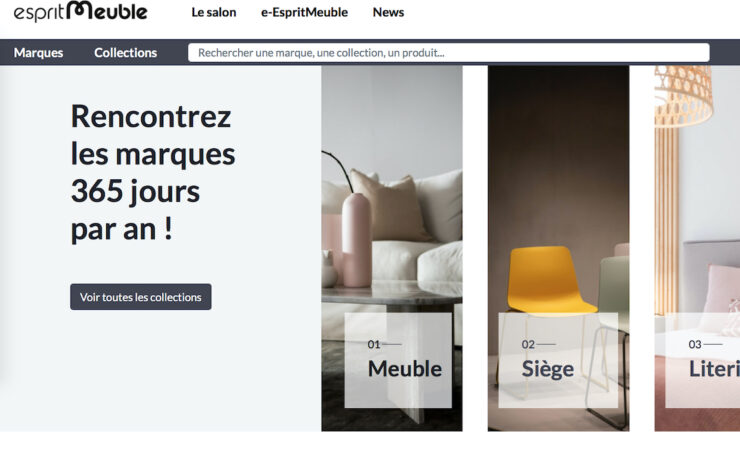 En juin dernier, les organisateurs du salon EspritMeuble, qui se tiendra du 19 au 22 novembre prochain dans les halls 7.1 et 7.2 du parc des expositions de la porte de Versailles, à Paris, ont lancé “e.EspritMeuble”. De quoi s’agit-il ?