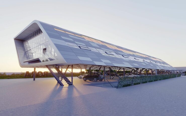 Outre un “flagship store” Bora, qui exposera les produits de la marque, cet étonnant bâtiment d’Herford abritera, sur ses 2 000 m2, une surface d’exposition destinée aux partenaires du fabricant dans le secteur du design et de l’aménagement intérieur, ainsi qu’une cuisine de démonstration et un restaurant.