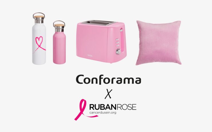 Pensés spécifiquement pour cette opération, ces produits seront disponibles à partir du 1er octobre prochain, dans les points de vente Conforama et sur le site “conforama.fr”. Pour chaque achat d’un produit de la capsule, 1,50 € seront reversés à l’association “Ruban Rose”.