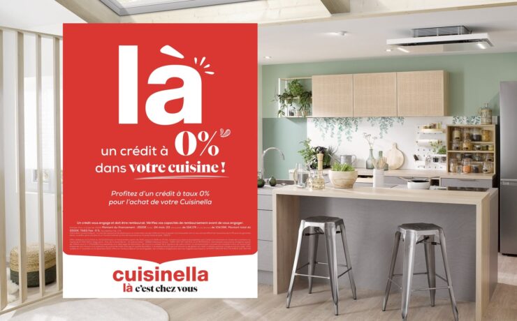 Cette mesure du crédit à taux zéro sera soutenue par un plan média inédit. Cuisinella va notamment déployer, pour la toute première fois, une campagne d'affichage à l'échelle nationale, ceci à partir du 7 novembre et pour une durée d’une semaine. Mais pas que…