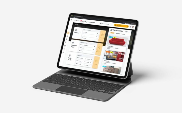 Après une phase de test (réalisée pendant plusieurs mois dans sept magasins pilotes), la bannière du groupe Sagam généralise officiellement sa nouvelle application vendeurs “GM – Géant du Meuble” à tous les points de vente de l’enseigne. Pour déployer ce configurateur dédié inédit et équiper l’ensemble des vendeurs de son réseau, le distributeur a choisi la solution de la société YesWeHome.