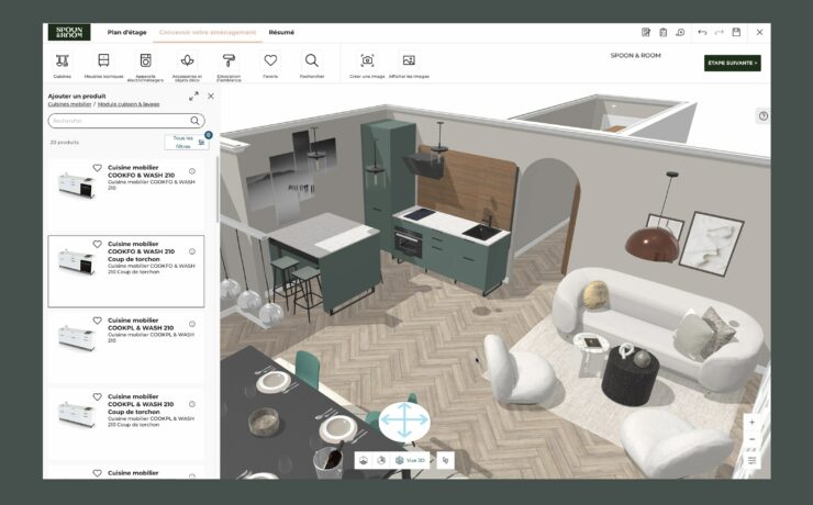 HomeByMe et Spoon & Room ont récemment présenté une expérience 3D immersive via un casque Apple Vision Pro et l’application HomeByMe Reality, qui permettait à leurs invités de plonger dans un appartement virtuel et d’y imaginer leur(s) future(s) cuisine(s) en totale immersion, le temps d'une soirée. Une démonstration concrète (et visionnaire ?) de ce que la réalité étendue et les univers 3D peuvent apporter à l’expérience client en magasin.