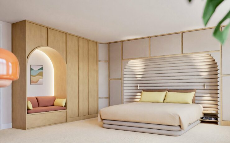 Selon une récente enquête prospective initiée par La Redoute et contrairement aux idées reçues, la chambre du futur est envisagée comme un “refuge” délibérément déconnecté des sollicitations numériques, au service d’un quotidien plus apaisé, où l’on retrouve le temps de lire, de se reposer et de se concentrer sur l’essentiel. Dans ce cadre, cette “chambre de 2050” repose sur un design épuré, des matériaux naturels et chaleureux, ainsi que sur une technologie discrète, au service du confort et de l’intimité. Révélations. Et projection 3D !